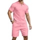 thumbnail image 1 of Conjunto de polo y pantalones cortos KUYIGO para hombre, color rosa, talla L, 1 of 5