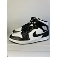 thumbnail image 1 of Ni - ke Air Jordan 1 Mid Panda Black White Sneakers DV0991-101 Women's Size 10.5, 1 of 5