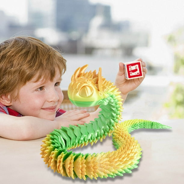 Regalos, decoraciones de festivales Año de la serpiente Impresión de juguetes de serpiente Impresión de juguetes de peluche articulados flexibles Impresión de animales Exquisitos juguetes lindos para