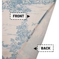 thumbnail image 4 of 2 Pack Linen Window Valance, 18 Inches Long Kitchen Window Curtains Farmhouse Castle Pattern Rod Pocket Valance for Bathroom Bedroom Living Room, Blue and Natural Color, 4 of 6