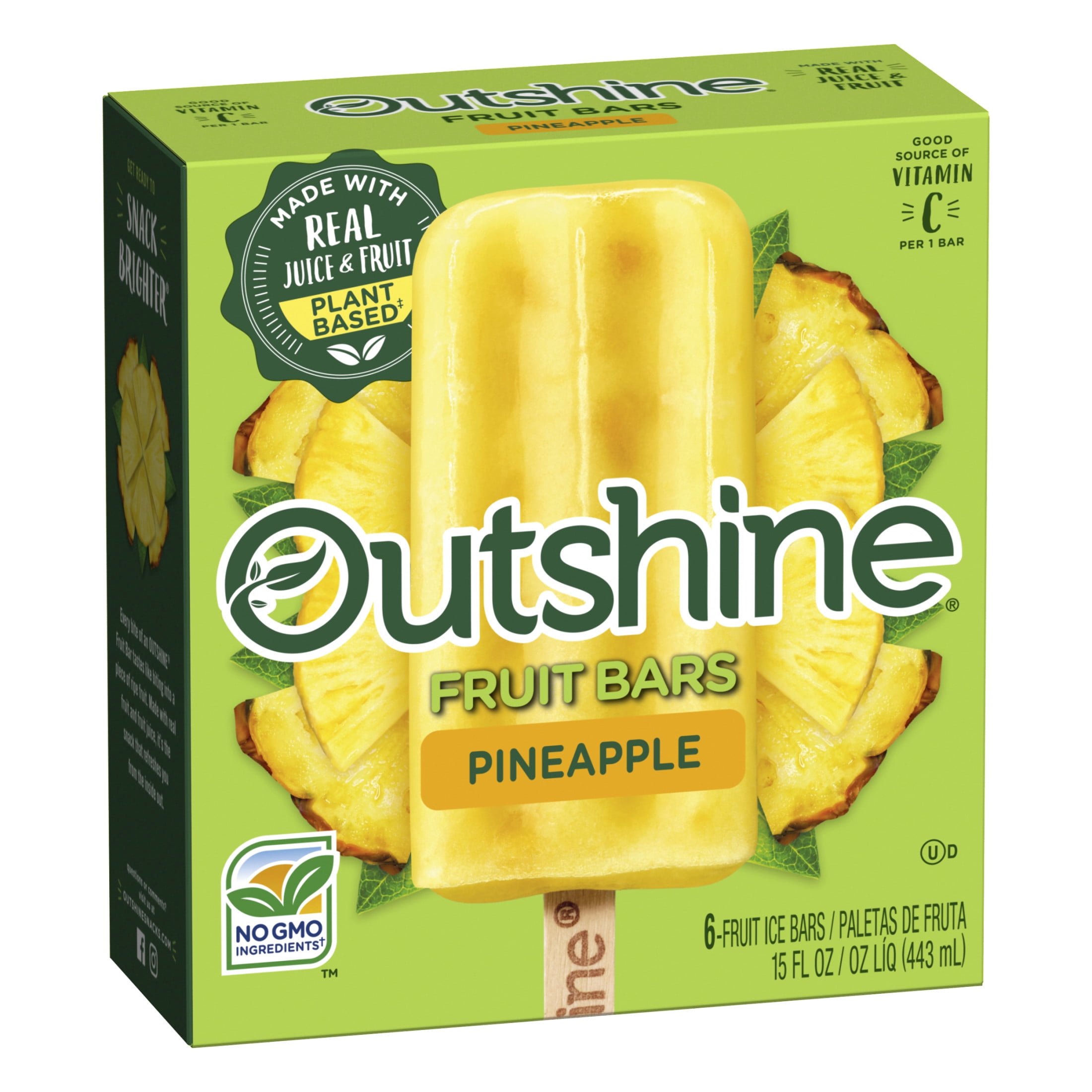 Outshine Pineapple Frozen Fruit Bars, 6 Count