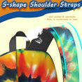 thumbnail image 5 of Green and Yellow Tie Dye Pattern 17" School Backpacks for Teens,Waterproof Oxford Fabric,S-Shape Padded Straps for School,Travel,Hiking,Camping, 5 of 6
