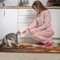 thumbnail image 4 of 2 Pieces Of Kitchen Rugs and Mats Non Skid Washable Fall (114) Kitchen Mat,Floor Cushion Waterproof Rug,Rubber Backed Area Rugs for Laundry 47*17+30*17, 4 of 7