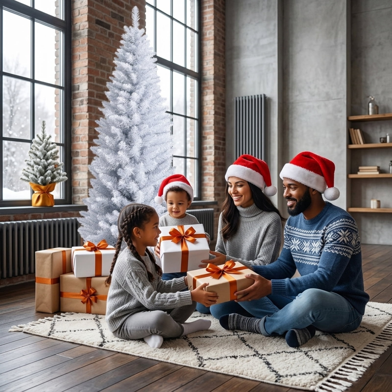 RUIE, 6 ft, Artificial Christmas Tree, 6 Ft White Pencil Tree, 340 Branch Tips, White, Hinged Branches for Christmas Party Living Room Decor