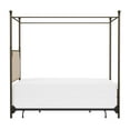 Hillsdale Furniture McArthur Metal Upholstered Canopy Queen Bed, Bronze