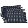 thumbnail image 2 of Fennco Styles Kensrue Collection Rustic Dashed Woven Cotton 14 x 20 Inch Placemats, Set of 4 â€“ Navy Blue, 2 of 4