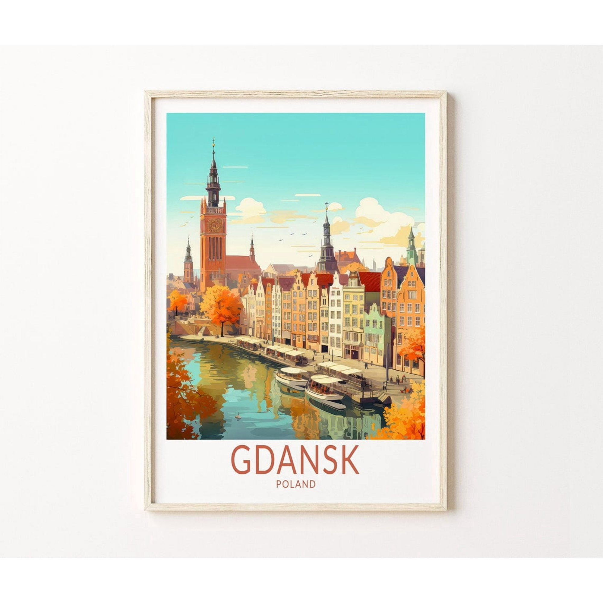 Gdansk Poland City Travel Wall Art Home Decor