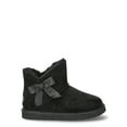 thumbnail image 2 of Pawz Little & Big Girls Faux Suede Shearling Bow Boots, 2 of 5