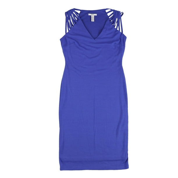 Vestido camisero con tiras bar III para mujer azul pequeño