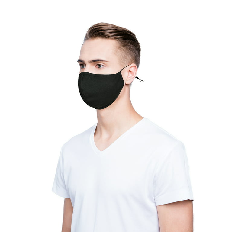 Mars maksimum Gå tilbage DALIX Cloth Face Mask Reuseable Washable in Black Made in USA - S-M Size -  Walmart.com