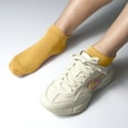 thumbnail image 5 of 8 Pairs Yellow Ankle Socks Women's Thin Athletic Running Low Cut No Show Sport Socks With Heel Tab, 5 of 7