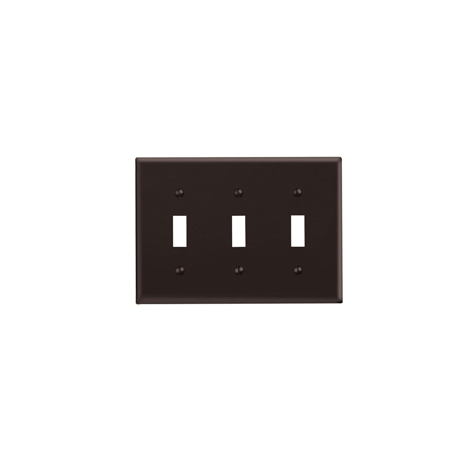 Leviton Brown 3 gang Thermoset Plastic Toggle Wall Plate 1 pk