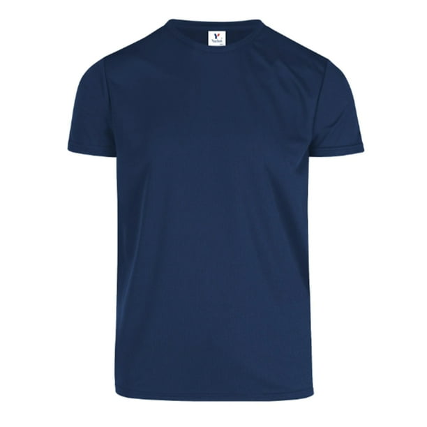 Playera Cuello Redondo para Caballero, Color Marino, Talla Grande, 100% Poliéster. Yazbek C1302