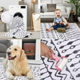 thumbnail image 4 of HOMERRY Boho Rug Runner Washable Ultra Soft Long Rug Entryway Carpet for Bedroom Hallway Accent Area Rug Neutral Rug, 2'x6', Black/White, 4 of 5