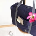 thumbnail image 2 of Bolsa de almacenamiento de viaje, bolsa de mano plegable portátil de nailon, organizador de equipaje, maleta, paquete de almacenamiento de ropa Almacenamiento y organización del hogar azul oscuro Bewildely HA3194-02B, 2 of 6