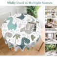 thumbnail image 5 of Cute Dinosaur 60 inch Round Tablecloth,Palm Cactus Print Circle Table Cover Stain Resistance Water Repellent Wrinkle-Free Table Cloth for Home Kitchen Dining Party Patio Indoor Outdoor, 5 of 6