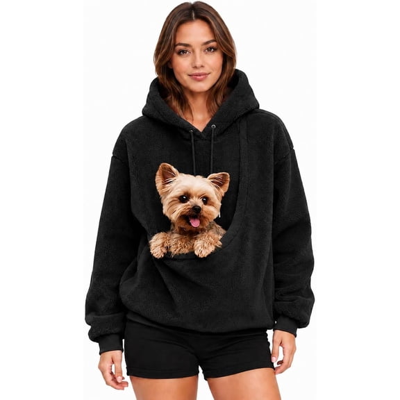 Pet Sling Hoodie with Large Kangaroo Pouch
