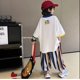 thumbnail image 3 of Conjunto de 2 piezas para niños, ropa de calle de moda de estilo coreano de manga corta, novedad de 2024, 3 of 5