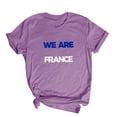 thumbnail image 4 of Zynoxe Soccer Cup 2026 Shirt Women USA Football Soccer Round Neck Summer Tops Casual Fashion Printed Host Sports Short Sleeve Tops Purple14 S, 4 of 5