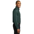 thumbnail image 3 of Port Authority S608ES Mens Extended Size Long Sleeve Easy Care Shirt, Dark Green & Navy - 10XL, 3 of 6