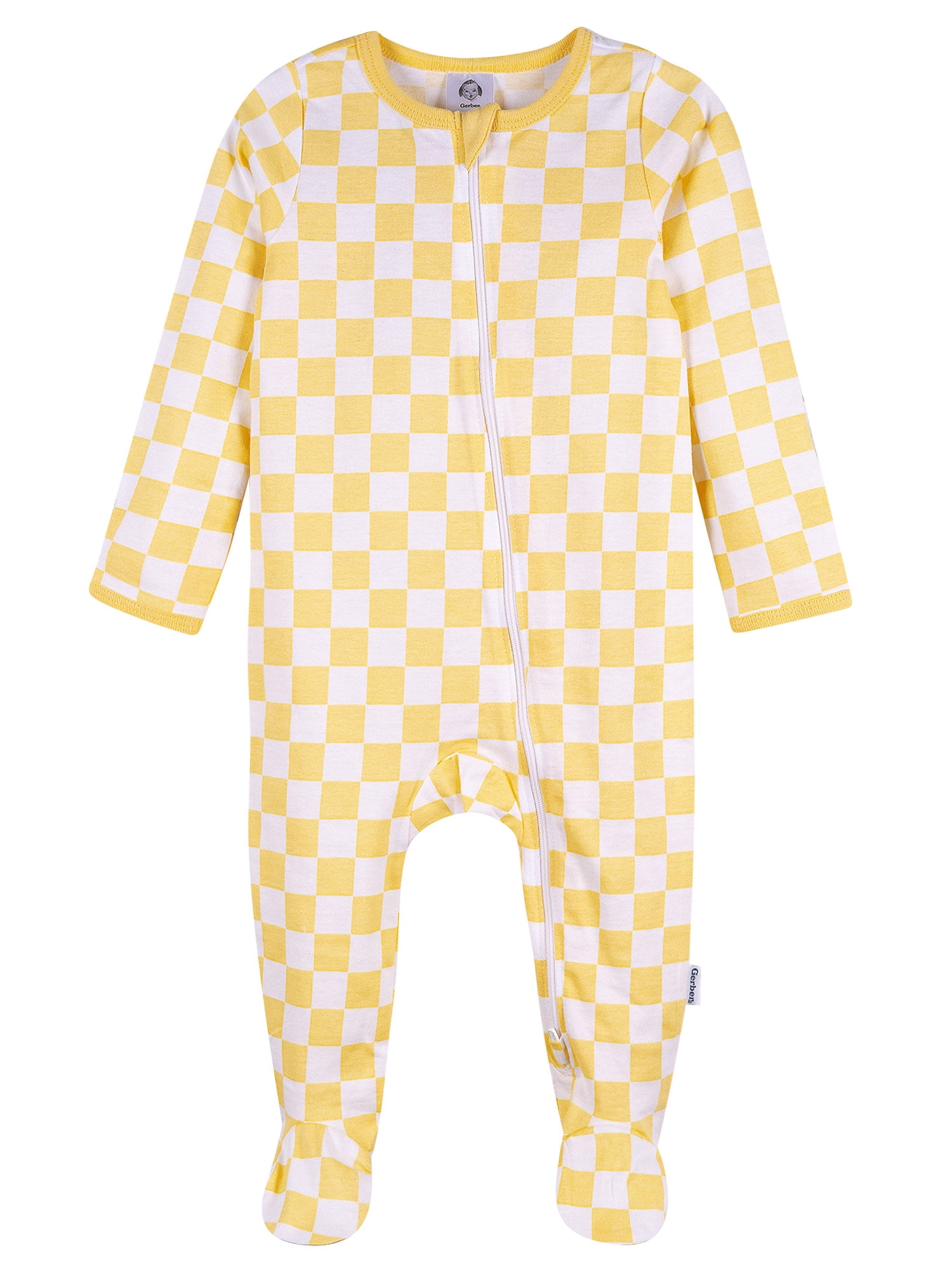 Gerber Baby Boy or Girl Neutral 2-Way Zipper Cotton Sleep 'N Play Footed Pajamas, 2-Pack, Sizes Newborn - 3/6 Months