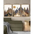 thumbnail image 4 of SHENIFY Landscape Mountain Wall Art 16x24in3pcs Natural Framed Set White Winter Sunrise Pine Tree Forest Nature Scenry Wilderness Farmhouse Rustic Modern Art Decorative for Living Room Bedroom, 4 of 5