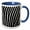 Blue/White, variant on 3drose, Black and White Zebra Print, 15oz Mug