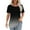 522_Black, variant on V Neck T Shirts for Women Shirt Short Sleeve Formal Casual Spring Summer Clothing Flowing Creases Front Short Sleeve Shirts for Women Light Blue