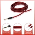 thumbnail image 3 of Cable Uxcell con conector TS chapado en oro, 16.4 pies (5 metros) de conector TS mono a extremo de cable pelado para altavoz, guitarra, escáner, equipo de audio, 3 of 6