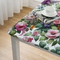 thumbnail image 4 of nygtbtfer  Rectangle Fabric Tablecloth,  Blooming Petals, Easy Care and Stain Resistant Bordered Table Cloth, Pastel Floral Blooms, 4 of 7