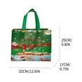 thumbnail image 3 of Sahpxhe 1 Piece Christmas Tote Bag With Handles, Durable Reusable Large Capacity Gift Bag for Holiday Christmas Party or Christmas Gifts 12.6x6.7x9.8 Inch Green, 3 of 4