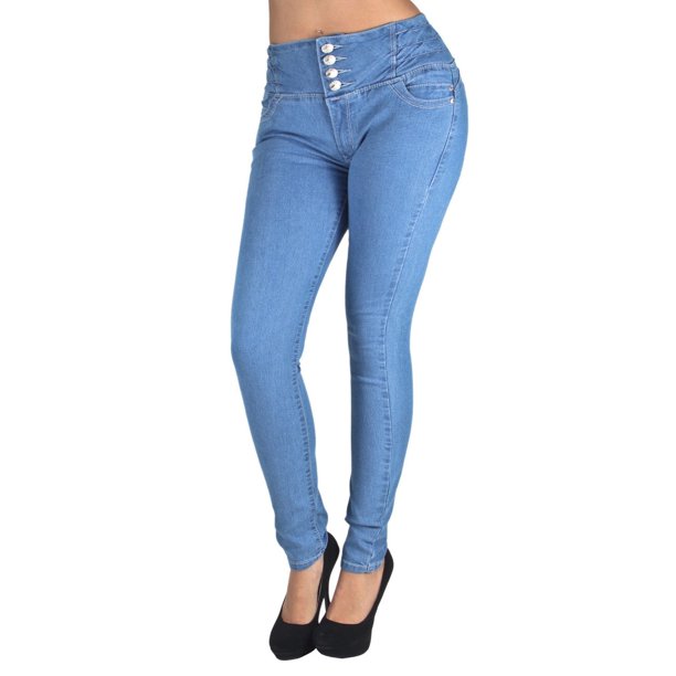 Fashion2Love Plus Size Butt Lift Elastic Waist Skinny Jeans - Walmart.com