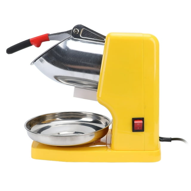 Electric Ice Crusher, 500W Stainless Steel Ice Crusher Machine with Double Blades, Leakproof Design, Multi Use for Shaved Ice and Snow Cone, Snow Cone Machine for Home Commercial