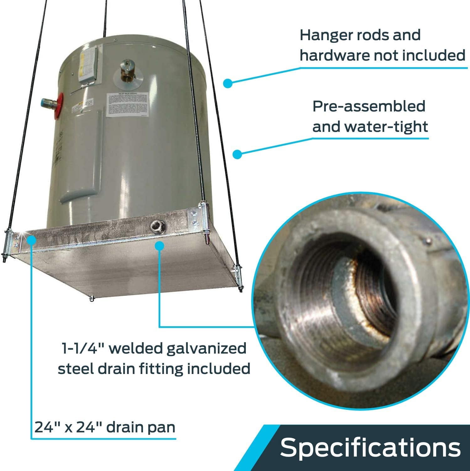 Manufacturer Varies Water Heater Platform,Ceiling Mount 30-SWHP-M
