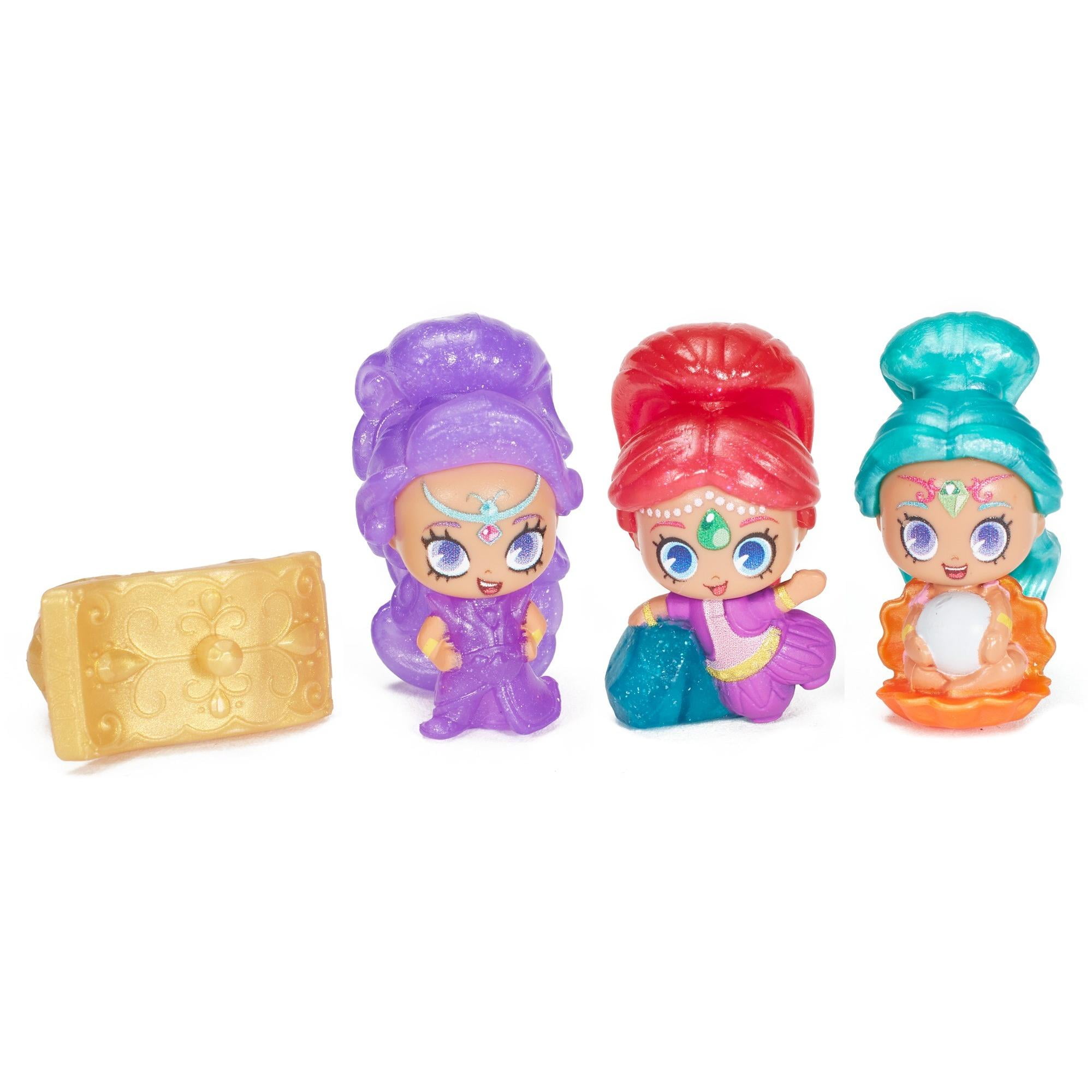 3 x SHIMMER AND SHINE TEENIE GENIES RINGS FIGURE TOY Colour Changing Collectable 
