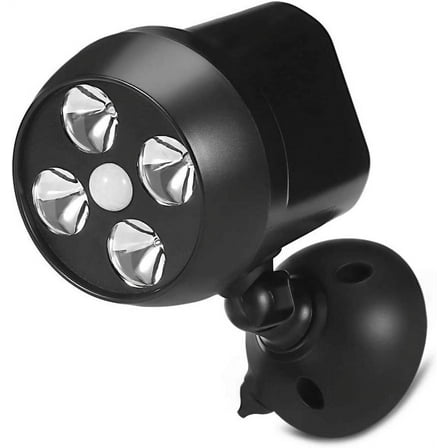 CHOII Motion Sensor Light, 600 Lumen Motion Detector, Waterproof Outdoor Lights, Battery Operated, Security Lights for Wall, Garden and Driveway (Black/1PC)