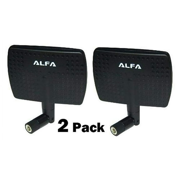 Alfa 2.4HGz WiFi Antenna - 7dBi RP-SMA Panel Screw-On Swivel for Netwrok Adaptors - Also Works for 3DR Solo Drone, DJI Phantom 3 Drone, Yuneec Typhoon H ST16 Controller, adds Range