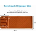 thumbnail image 2 of Sofa Armrest Organizer Non-Slip Arm Chair Bedside Caddy Storage Organizer for Recliner Couch with 5 Pockets for Cell Phone TV Remote Control Magazines, 2 of 6