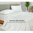 thumbnail image 5 of Royale Linen Bamboo Viscose Queen Sheet Set - Cooling Bed Sheet Set - 1 Fitted, 1 Flat & 2 Pillowcase - Fits Up to 16" -Organic Viscose Derived from Bamboo - Bedding Sheet & Pillowcase (Queen, White), 5 of 9