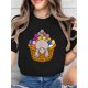 thumbnail image 1 of Funny Easter Bunny Rabbit In Egg Basket Adult Kids Print T-shirt, Short Sleeve Crew Neck Casual Top for Summer & Spring, Women'S Clothing Tee For Adult, Men, Women, Teen, Teenager, Adolescent, Youth, 1 of 6