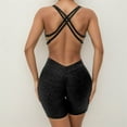 thumbnail image 4 of DHFJKG Womens Workout Romper Backless Yoga Short Jumpsuit Summer Gym Athletic Outfit Activewear Sleeveless V Neck Soft Fitness Stylish Onesie, 4 of 9