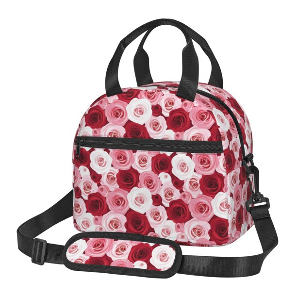 Disketp Rose Lonchera Térmica para Mujer y Hombre, Bolsa de Almuerzo Reutilizable e Impermeable para Trabajo, Viajes y Picnic