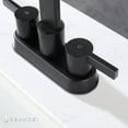 thumbnail image 2 of Matte Black Bathroom Faucets for Sink 3 Hole, 4 Inch Centerset Waterfall Faucet Bathroom Sink Faucet with Pop-up Drain and 2 Supply Hose, SUS304 2 Handle Faucet for Bathroom Sink, 2 of 6