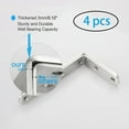 thumbnail image 7 of Uxcell Unique Bargains 4.92' x 2.95' Stainless Steel L Shaped Angle Brackets Corner Braces Support with Screws, 4pcs, 7 of 7