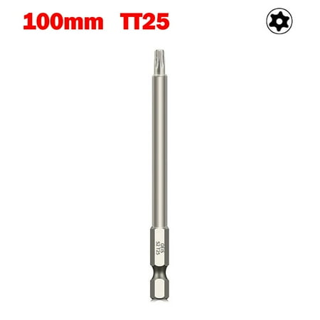 

Fule 100mm Hollow Torx Screwdriver Bit Hex Shank -T40 Tool For Exact Screw Unscrew