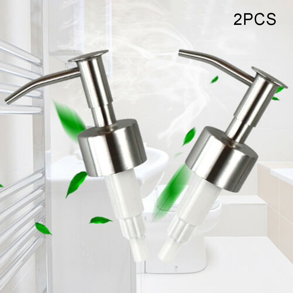 2pcs 304 Stainless Steel Pump Head Matt Soap Dispenser Nozzle 28/400