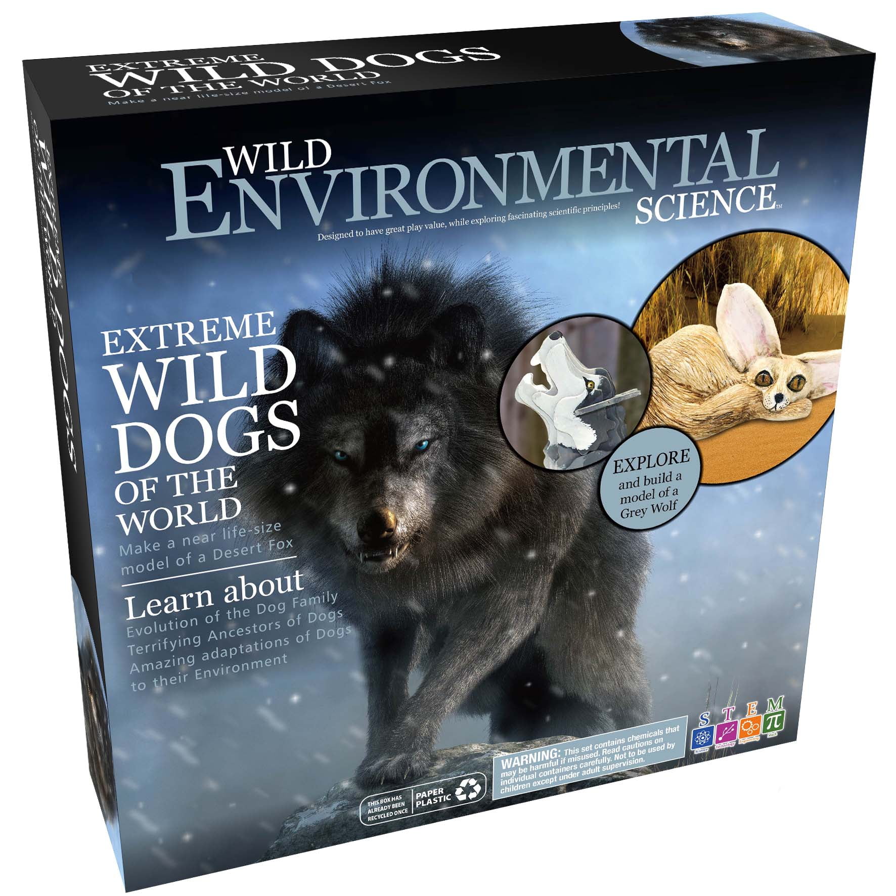 WILD! Science Environmental Science Create and Customize Models and  Dioramas Extreme Animals Extreme Wild Dogs of the World Science Kit -  