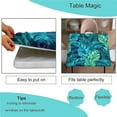 thumbnail image 3 of Palm Leaves Fitted Table Cover Square 36x36 in, Summer Elastic Edge Tablecloth for Party Dining Home Picnic, 3 of 4