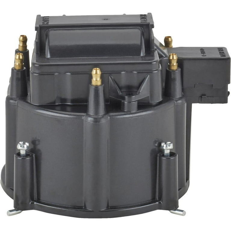Chevy 6-Cylinder HEI Distributor Replacement Cap and Rotor, Black