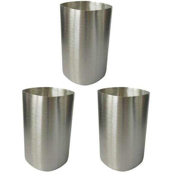 3 Pc Insulated Cup Stainless Steel Drinking Tumbler with Straw Thermal Metal